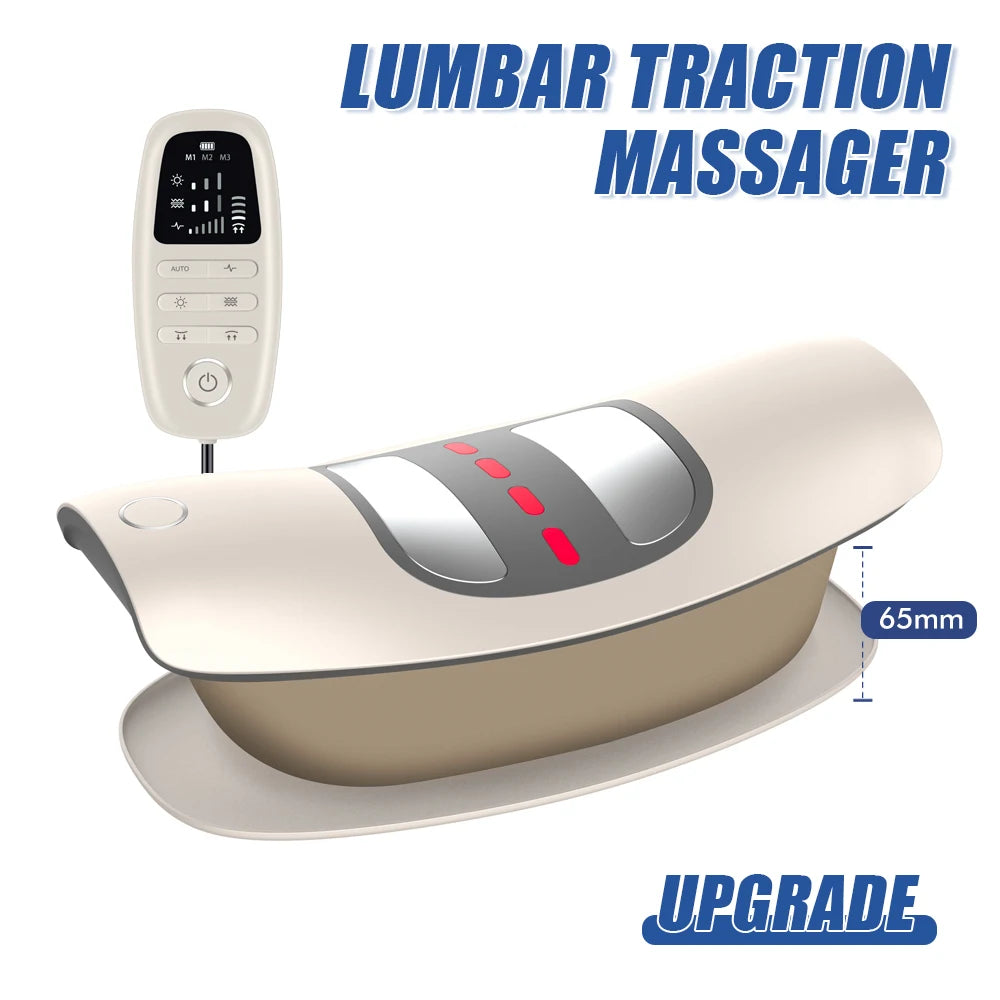 PC Electric Lumbar Traction Massager Waist masajeador Adjustable Vibration