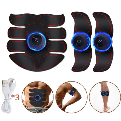 PC Electric Muscle Stimulator EMS Abdominal Fitness Stickers Rechargeable B