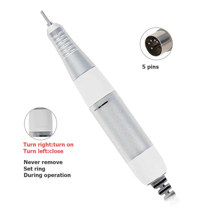 PC Electric Nail Drill Machine 30000RPM Stainless Steel Handle Electric Manicure Drill & Accessory Nail Art Tool