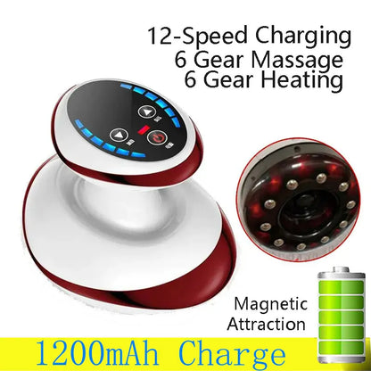 PC Electric Scraping Massage Cupping Body Massager Vacuum Cans Suction Cup