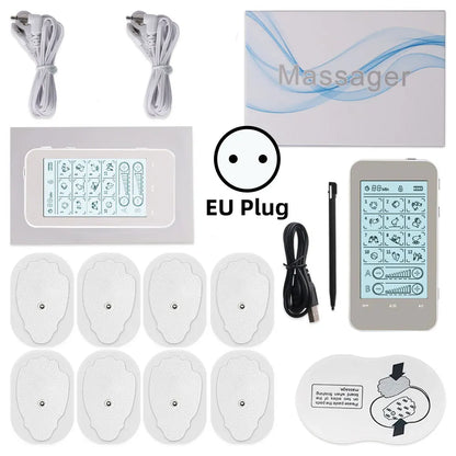 Electric Tens Muscle Stimulator 24 Mode Ems Acupuncture Face Body Massager Digital Therapy Herald Massage Tool Electrostimulator