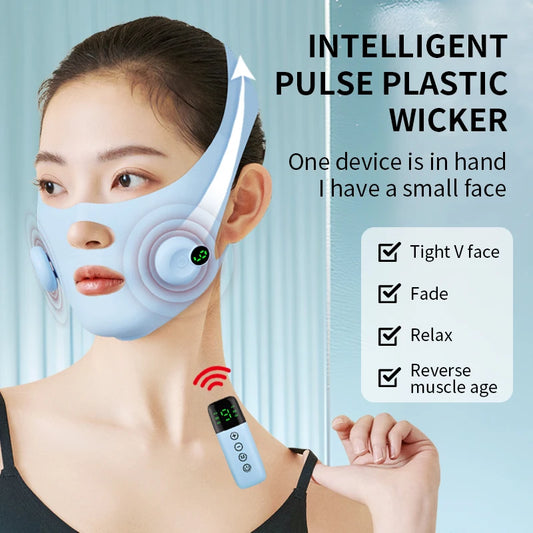 PC Electric V Face Facial Massager Facial Contouring Beauty Device EMS Microcurrent Skin Lifting Slimming Chin Shaping Massager