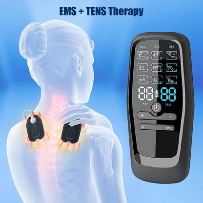 PC Electrical Massager Tens Machine Unit Back PainTherapy Pulse Muscle Stim