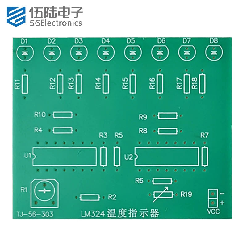 Electronic Components Kit LM324 Temperature Indicator Kit Thermistor DIY Parts Training Accessories