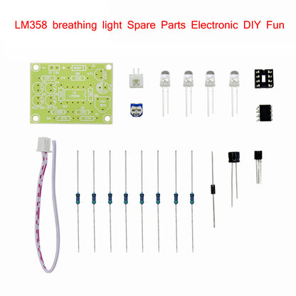 Electronic Diy Kit Heart Shape LED Voice Control Rotating Star Shape Gyro Learn to Solder Beginner Laboratory