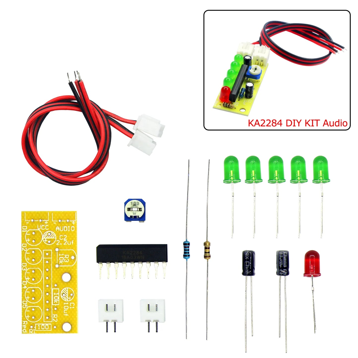 Electronic Diy Kit Heart Shape LED Voice Control Rotating Star Shape Gyro Learn to Solder Beginner Laboratory