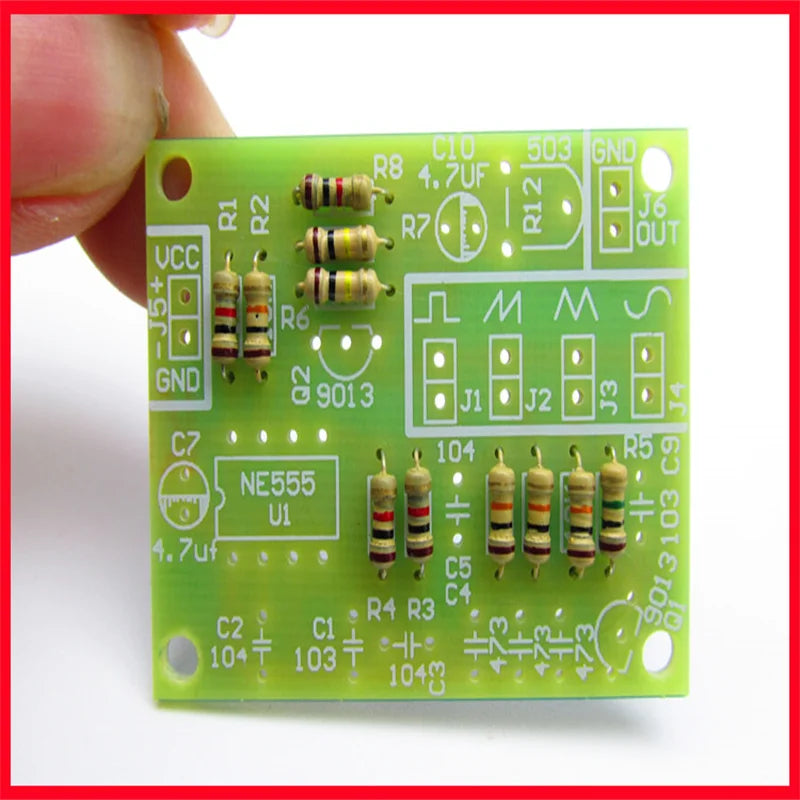 Electronic Production of Sine, Triangle, Square and Sawtooth Wave Pulse Modules of NE555 Waveform Generator