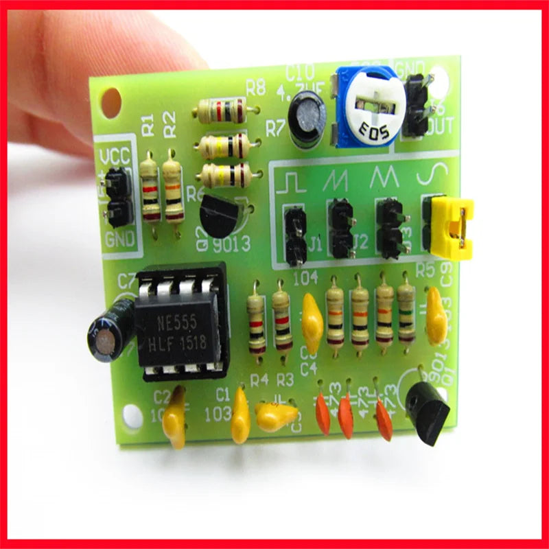 Electronic Production of Sine, Triangle, Square and Sawtooth Wave Pulse Modules of NE555 Waveform Generator