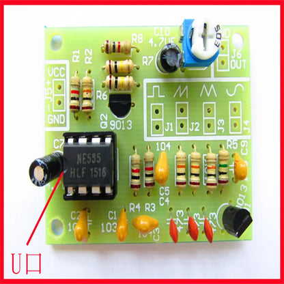 Electronic Production of Sine, Triangle, Square and Sawtooth Wave Pulse Modules of NE555 Waveform Generator