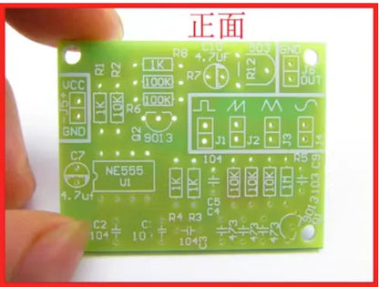 Electronic Production of Sine, Triangle, Square and Sawtooth Wave Pulse Modules of NE555 Waveform Generator