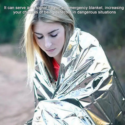 PC Emergency Thermal Blanket Outdoor Waterproof Survival Blanket Aluminum F