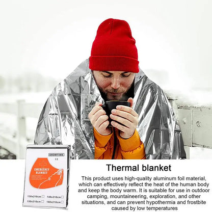 PC Emergency Thermal Blanket Outdoor Waterproof Survival Blanket Aluminum F