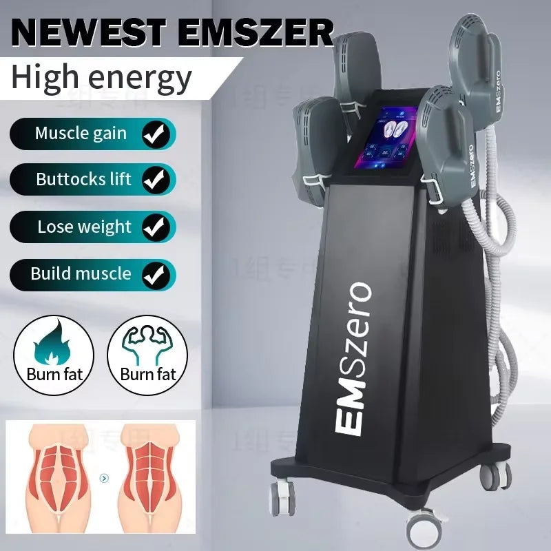 Emszero Vertical RF Eletric Muscle Stimulation Lose Weight Fitness Body Shaping Buttocks Lift Massage Equipment 6500W15 Tesla