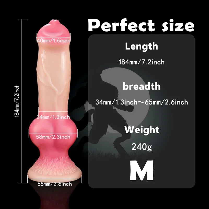 Gtooza_Emulation Animal Dildos Realistic Big Dog  Huge Penis Anal Plug Vaginal G-spot Masturbation Suction Cup  Women Sex Toys gtooza.com