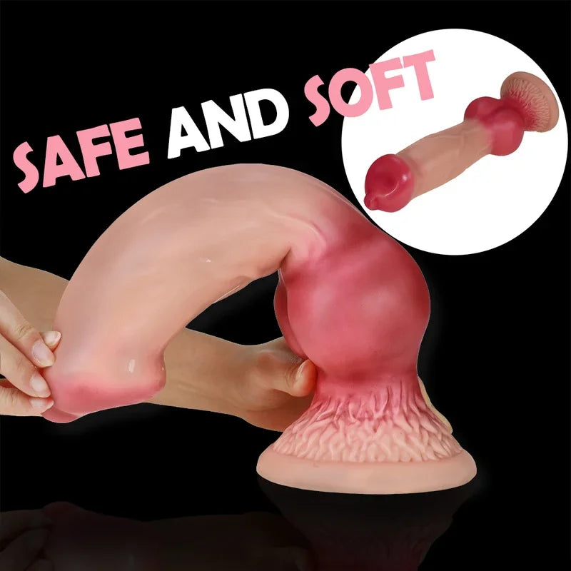 Gtooza_Emulation Animal Dildos Realistic Big Dog  Huge Penis Anal Plug Vaginal G-spot Masturbation Suction Cup  Women Sex Toys gtooza.com