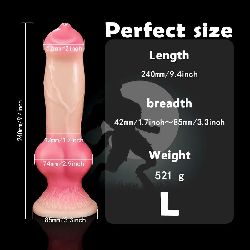 Gtooza_Emulation Animal Dildos Realistic Big Dog  Huge Penis Anal Plug Vaginal G-spot Masturbation Suction Cup  Women Sex Toys gtooza.com