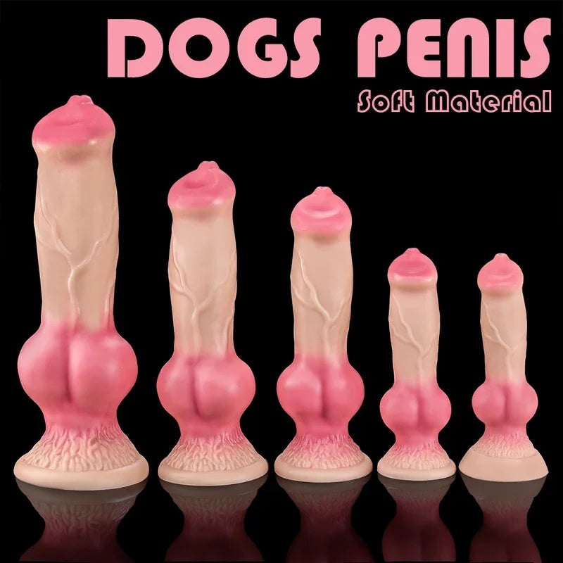 Gtooza_Emulation Animal Dildos Realistic Big Dog  Huge Penis Anal Plug Vaginal G-spot Masturbation Suction Cup  Women Sex Toys gtooza.com