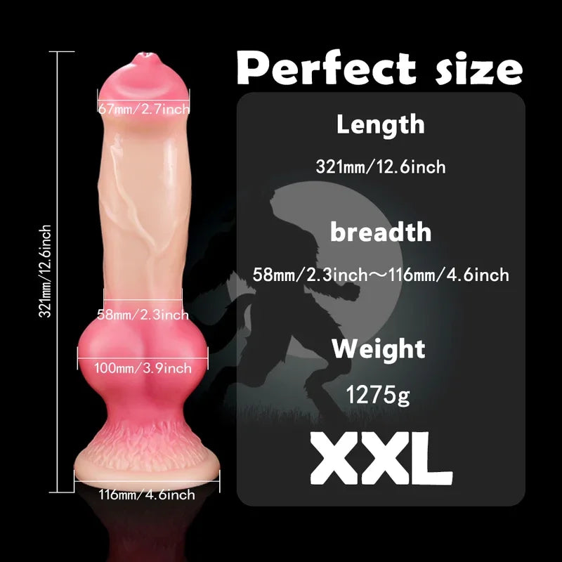 Gtooza_Emulation Animal Dildos Realistic Big Dog  Huge Penis Anal Plug Vaginal G-spot Masturbation Suction Cup  Women Sex Toys gtooza.com