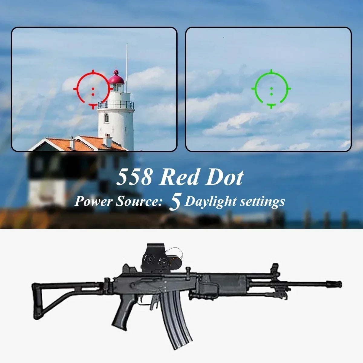 Eotech 553 556 558 Holographic Red Green Dot Sight Hunting Red Dot Reflex Airsoft Riflescope Collimator 20mm QD Weaver Rail