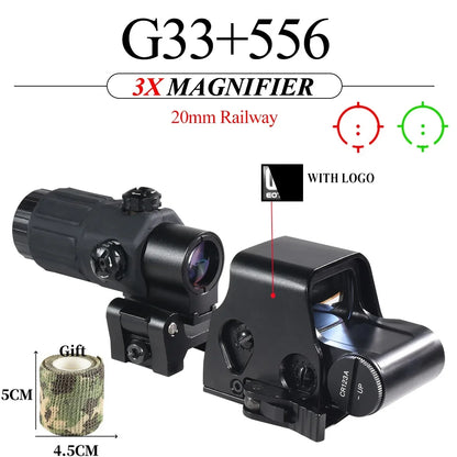 Eotech 558 553 G33 Red Dot Sight Holographic Flip 3X Magnifier Weapon Optics Reflex Sights Scope Collimator Hunting Accessories