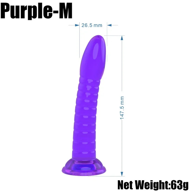 GtoozaErotic Soft 3 Size  Realistic Female Penis Strong Suction Cup  Sex Toys Woman Toy  Adult G-spot No gtooza.com