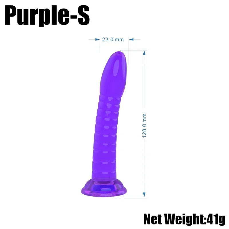 Erotic Soft 3 Size  Realistic Female Penis Strong Suction Cup  Sex Toys Woman Toy  Adult G-spot No gtooza.com