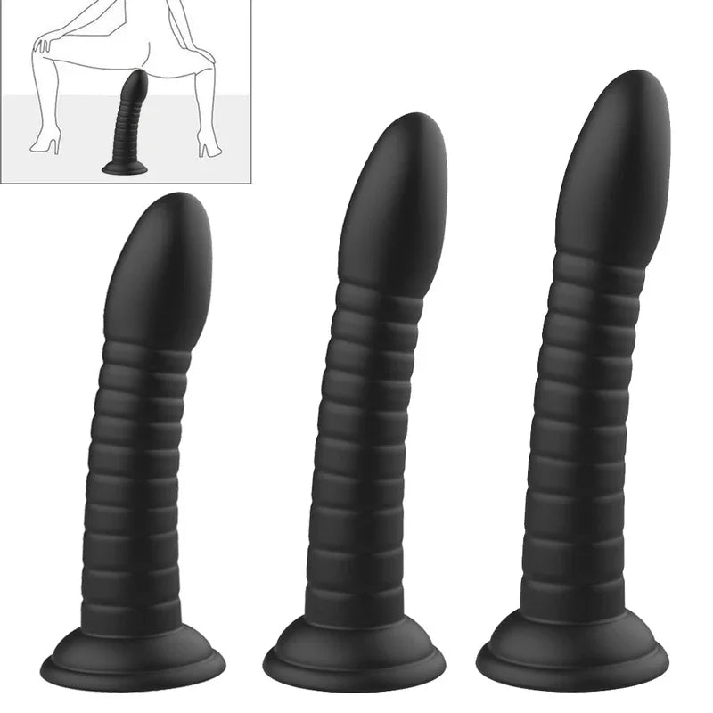 Erotic Soft 3 Size  Realistic Female Penis Strong Suction Cup  Sex Toys Woman Toy  Adult G-spot No gtooza.com