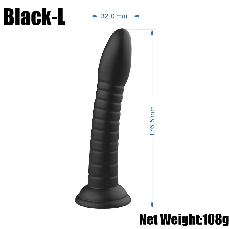 Erotic Soft 3 Size  Realistic Female Penis Strong Suction Cup  Sex Toys Woman Toy  Adult G-spot No gtooza.com