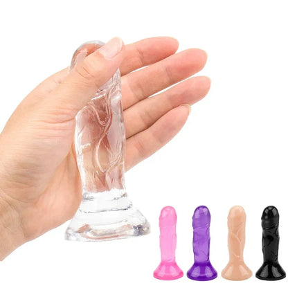 GtoozaErotic Soft Silicone Jelly  Women Realistic Small Penis Anal Plug  Suction Cup Strapon Adult Sex Toys  Woman gtooza.com