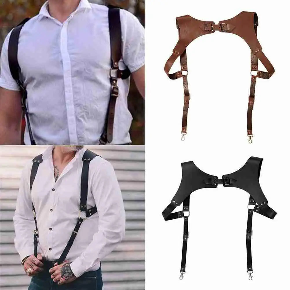 GtoozaEuropean and American Style Men's Suspenders Belts New Fashion Gentle Sportsman Suspenders Leather Straps Adult Belts gtooza.com