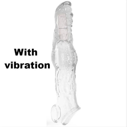 GtoozaExtend 7cm Penis Enlargement Sleeve  Cock Ring Reusable Condoms Sex Toys  Men G Spot Vibrating Delay Ejaculation gtooza.com