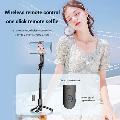 PCExtendable Mini Selfie Stick Tripod With Fill Light Bluetooth Remote 360°