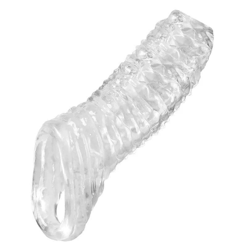 Gtooza_Extender Condom Silicone Reusable Penis Sleeve Glans Enlarger Delay Ejaculation Cockring Adult Sex Toys  Men Couples gtooza.com