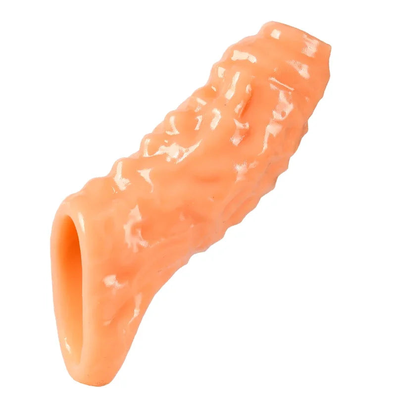 Gtooza_Extender Condom Silicone Reusable Penis Sleeve Glans Enlarger Delay Ejaculation Cockring Adult Sex Toys  Men Couples gtooza.com