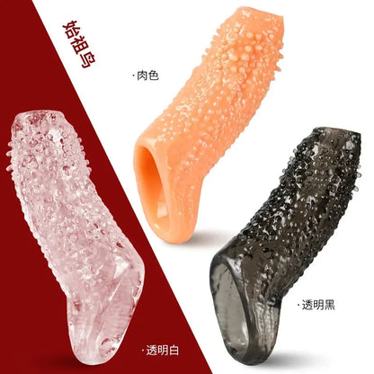 GtoozaExtender Condom Silicone Reusable Penis Sleeve Glans Enlarger Delay Ejaculation Cockring Adult Sex Toys  Men Couples gtooza.com