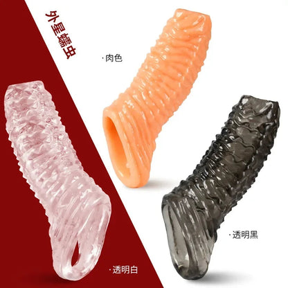 GtoozaExtender Condom Silicone Reusable Penis Sleeve Glans Enlarger Delay Ejaculation Cockring Adult Sex Toys  Men Couples gtooza.com