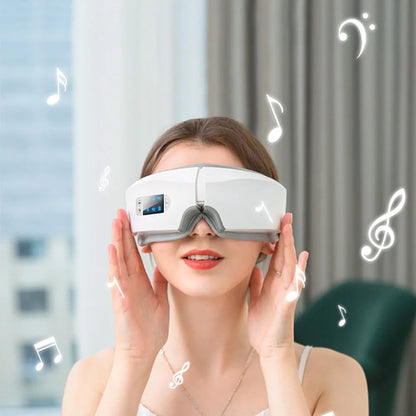 PC Eye Massager 4D Smart Airbag Vibration Eye Care Instrument Hot Compress Bluetooth Eye Massage Glasses Fatigue Pouch & Wrinkle