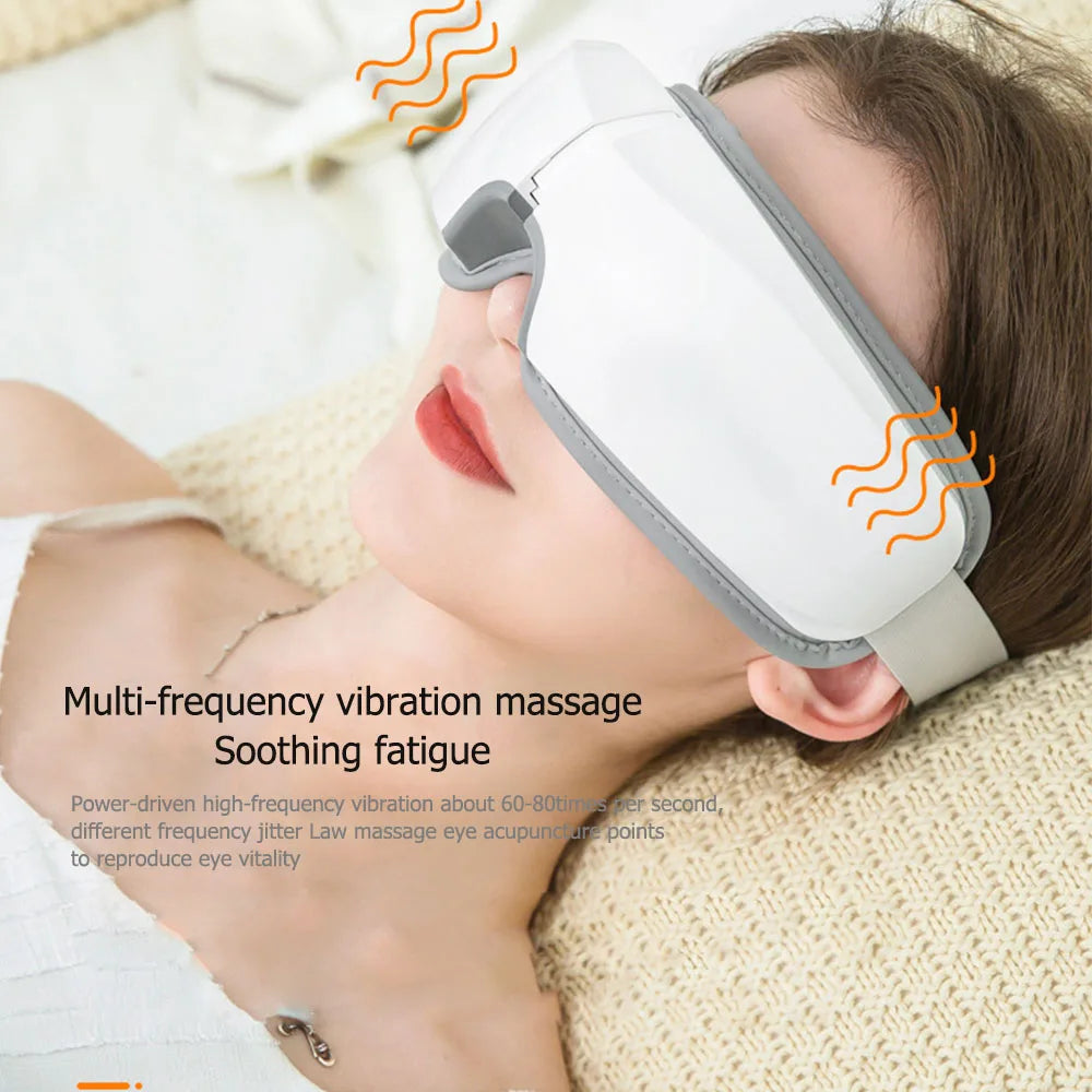 PC Eye Massager 4D Smart Airbag Vibration Eye Care Instrument Hot Compress Bluetooth Eye Massage Glasses Fatigue Pouch & Wrinkle