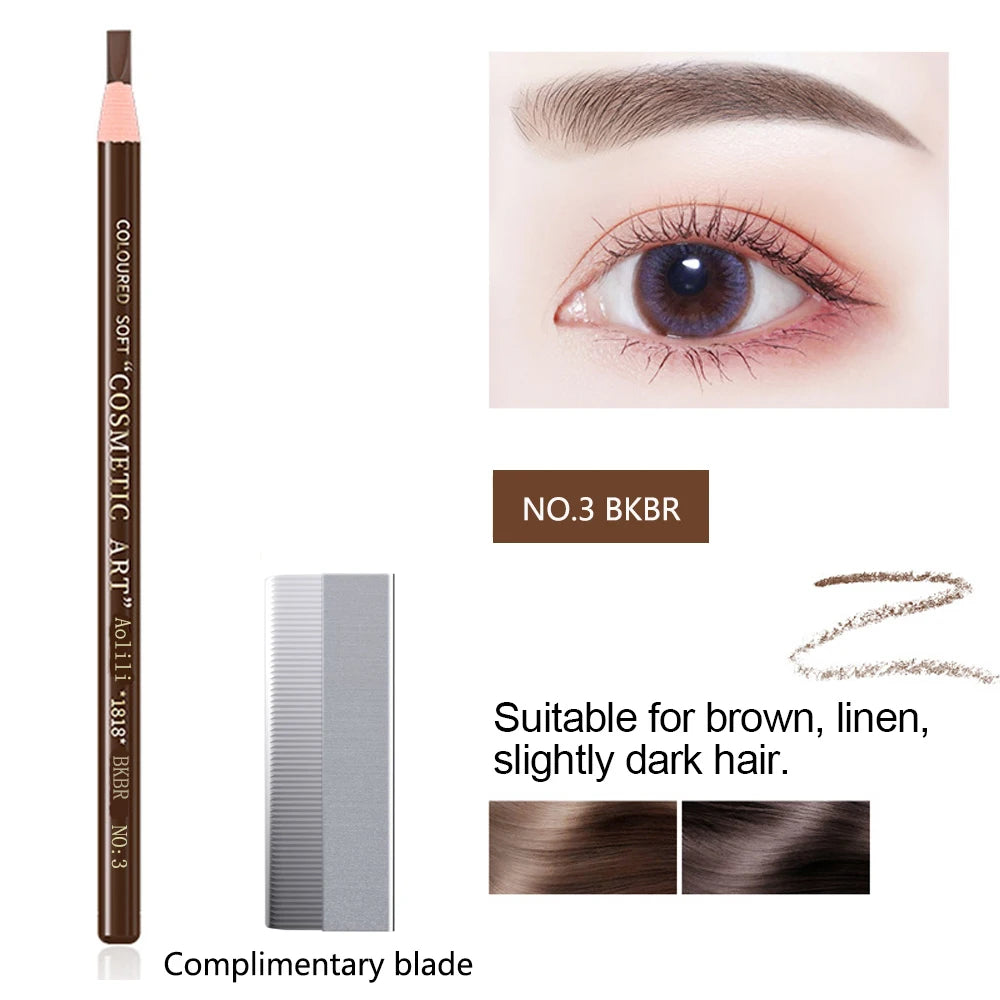 Eyebrow Pencil Waterproof Eyebrow Enhancers Long Lasting Brow  Cosmetics Professional Makeup Brow Lift Feather Eyebrow Pencil