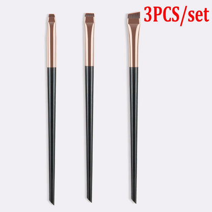 Eyeliner Eyebrow Brush Angled Flat Head Fiber Hair Brow Contour Eyeliner Fine Makeup Brushes Professional Makeup Tools 1/2/3pcs