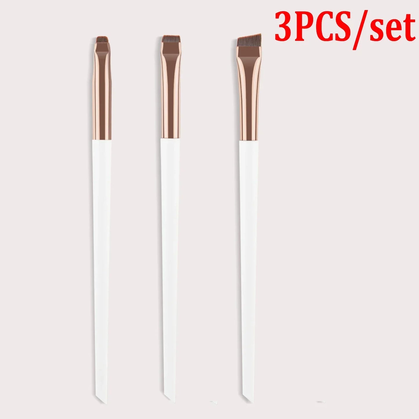 Eyeliner Eyebrow Brush Angled Flat Head Fiber Hair Brow Contour Eyeliner Fine Makeup Brushes Professional Makeup Tools 1/2/3pcs