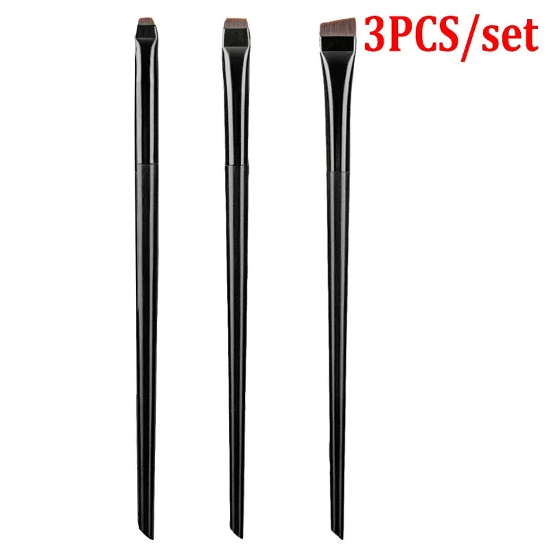 Eyeliner Eyebrow Brush Angled Flat Head Fiber Hair Brow Contour Eyeliner Fine Makeup Brushes Professional Makeup Tools 1/2/3pcs