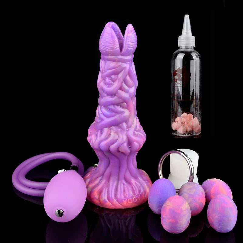 Gtooza_FAAK Fantasy Pneumatic Luminous Ovipositor Anal Sex Toys Lay Eggs Dildos Silicone Glow in Dark  Adult Game Masturbators gtooza.com