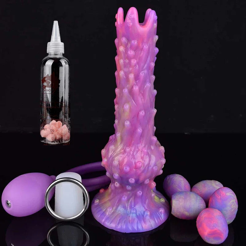 FAAK Fantasy Pneumatic Luminous Ovipositor Anal Sex Toys Lay Eggs Dildos Silicone Glow in Dark  Adult Game Masturbators gtooza.com