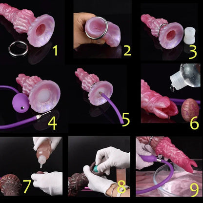 FAAK Fantasy Pneumatic Ovipositor Silicone Vaginal Balls Anal Sex Toys Lay Eggs Dildos  Adult Games Masturbators gtooza.com