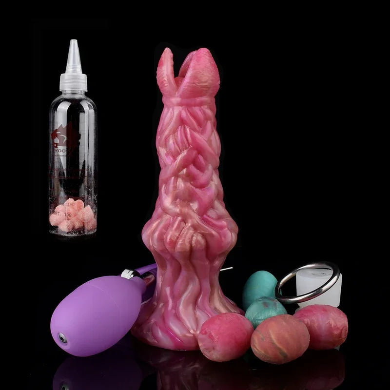 FAAK Fantasy Pneumatic Ovipositor Silicone Vaginal Balls Anal Sex Toys Lay Eggs Dildos  Adult Games Masturbators gtooza.com