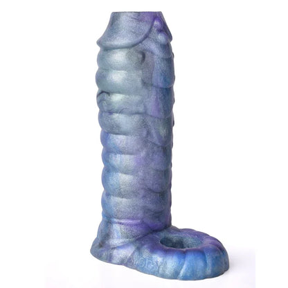 FAAK Fantasy Ribbed Dragon Penis Sleeve Soft Silicone Sex Toys Sheath Stretchable Cock Enlargement Hollow  Male Masturbator