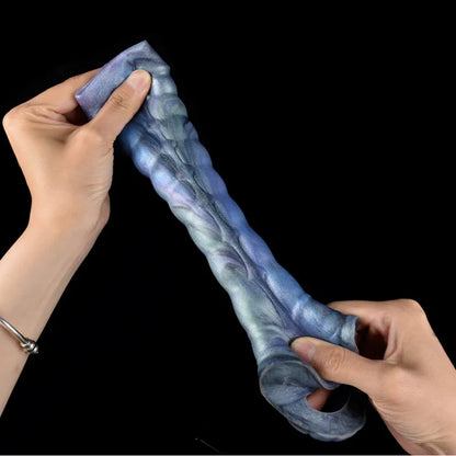 FAAK Fantasy Ribbed Dragon Penis Sleeve Soft Silicone Sex Toys Sheath Stretchable Cock Enlargement Hollow  Male Masturbator