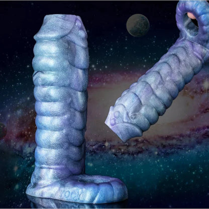 FAAK Fantasy Ribbed Dragon Penis Sleeve Soft Silicone Sex Toys Sheath Stretchable Cock Enlargement Hollow  Male Masturbator