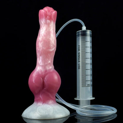 Gtooza_FAAK Large Dog Knot Ejacultion  With  Spray Liquid Function Red Silicone Squirting Penis Sex Toys  Women Men gtooza.com